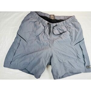 REI Padded Cycling Shorts Mens L Gray Good Ripstop Mountain Bike MTB Utility